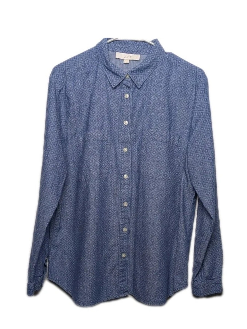 Loft Printed Chambray Shirt
